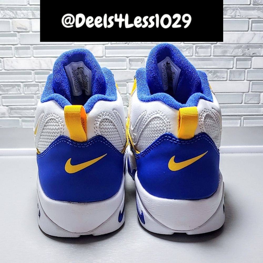 Nike Air Max Speed Turf LA Rams Kids Size 6.5Y/Womens 8 White Royal Yellow - Picture 4 of 7